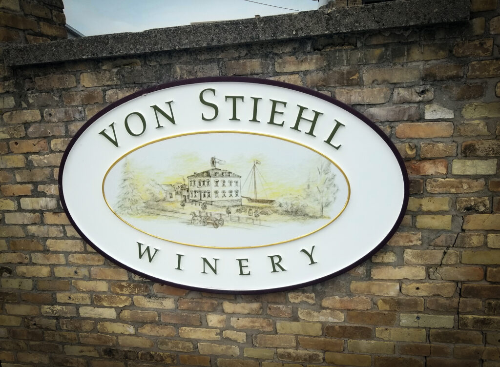 Entrance Sign for Von Stiehl Winery