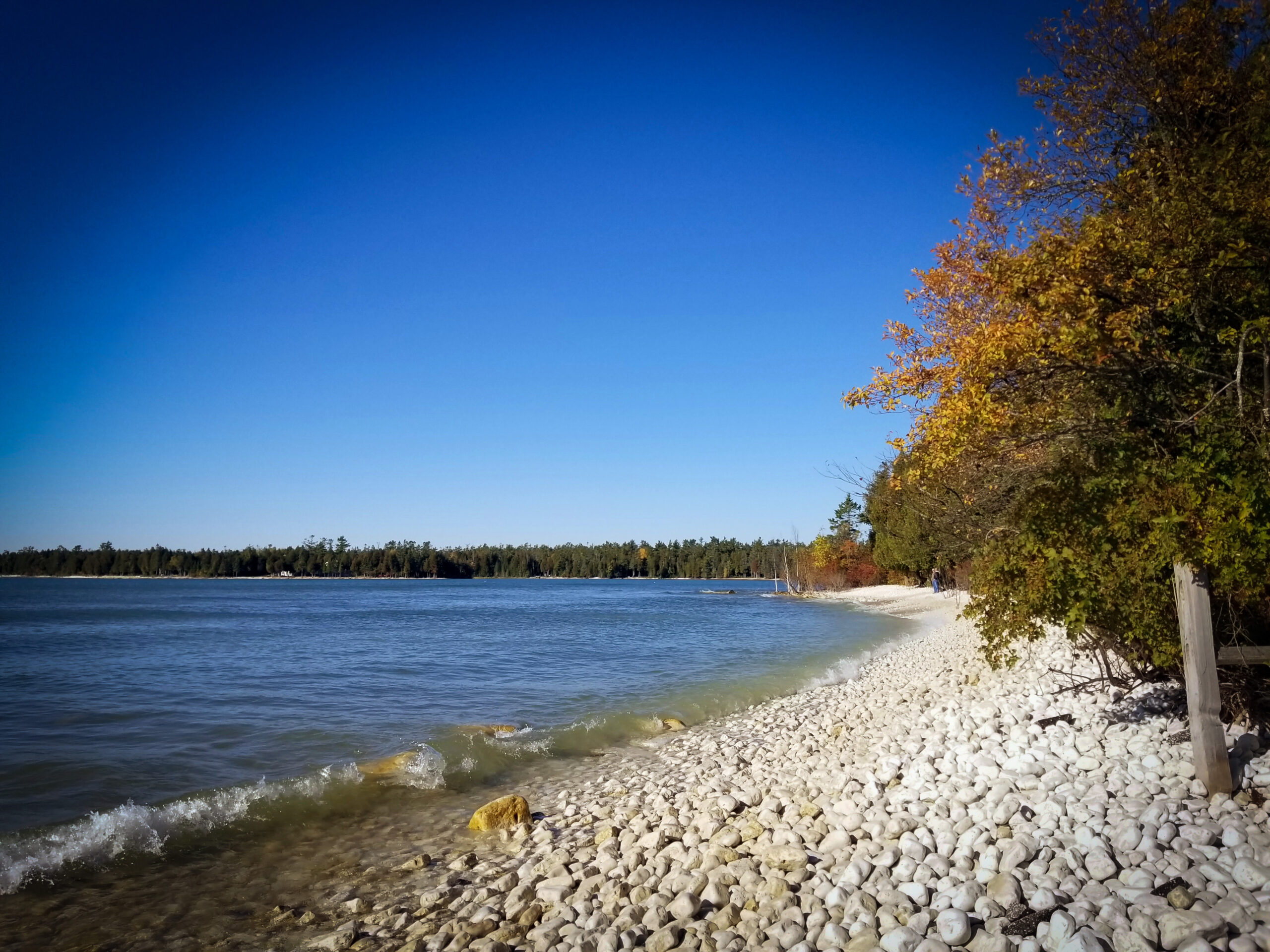 Shoreline of Cana Island Lighthouse. Door County, Wisconsin