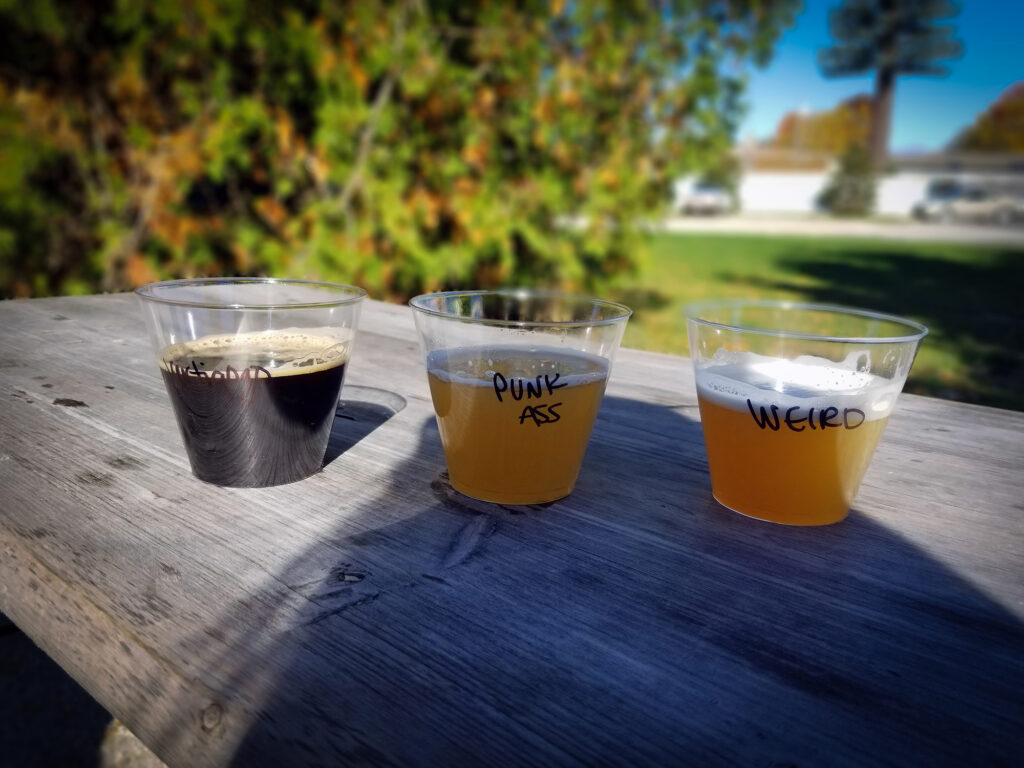 Beer Flight from Door County Brewing Company. Door County, Wisconsin