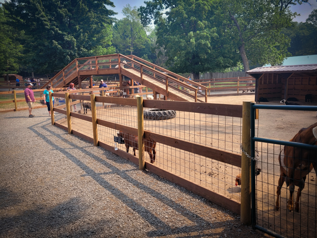 Animal enclosure for Goats at Fawn Doe Rosa