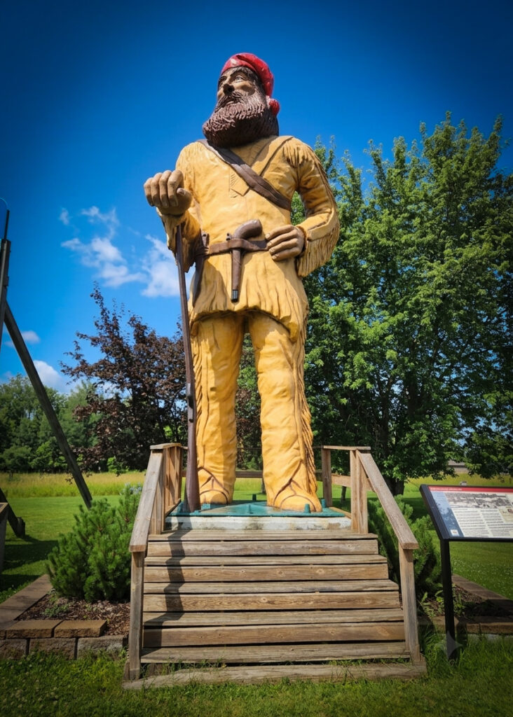 Minnesota Roadside Attractions Statue Big Vic Voyageur Statue