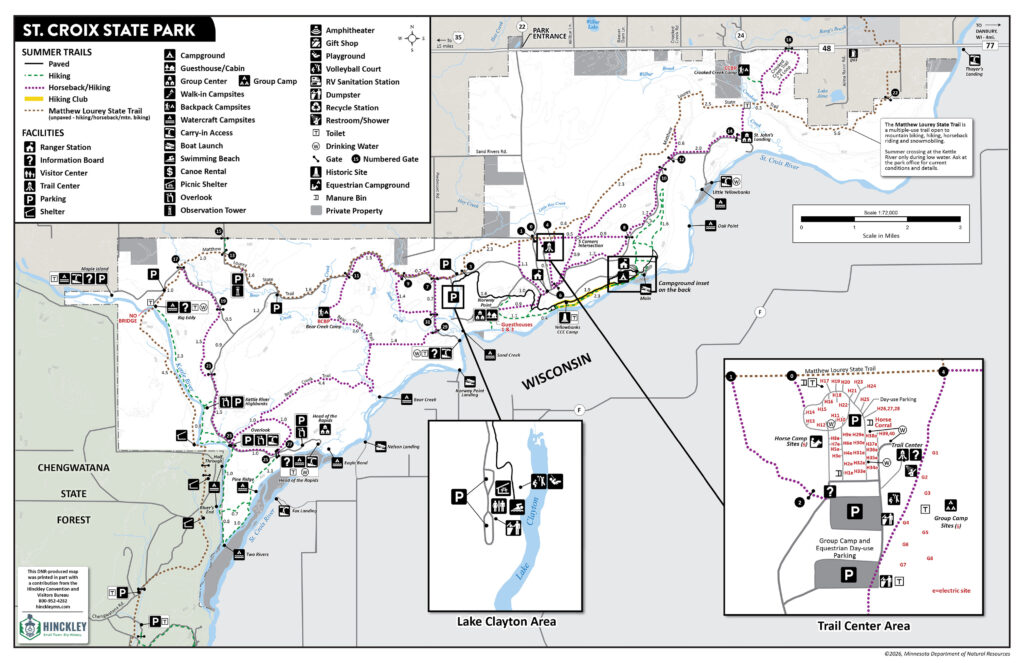 Map of St. Croix State Park